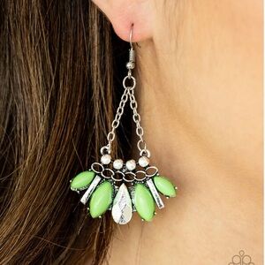 NWT Green Paparazzi Earrings